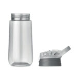 Bouteille en Tritan¢ sans BPA avec un embout en silicone sur le couvercle. Contenance : 450 ml. Ne convient pas aux boissons gazeuses. Anti fuite.-Transparent-8719941051409-1